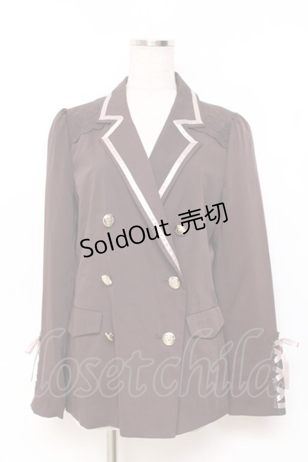 画像1: axes femme / 袖レースアップジャケット M Dブラウン Y-25-11-15-064-AX-JA-SZ-ZY (1)