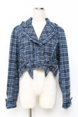 画像1: axes femme kawaii / タータンチェックジャケット  ブルー Y-25-11-15-065-AX-JA-AS-ZI (1)