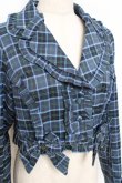 画像4: axes femme kawaii / タータンチェックジャケット  ブルー Y-25-11-15-065-AX-JA-AS-ZI (4)