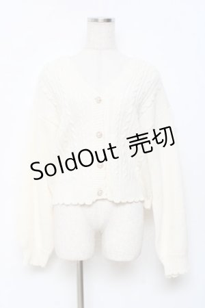 画像: axes femme / パールボタンニットカーディガン F 生成り Y-25-11-15-069-AX-TO-SZ-ZY