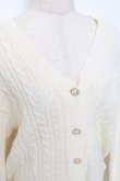 画像3: axes femme / パールボタンニットカーディガン F 生成り Y-25-11-15-069-AX-TO-SZ-ZY (3)