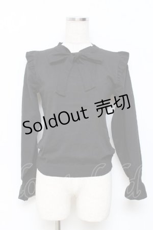 画像: axes femme / ボウタイニットプルオーバー  黒 Y-25-11-15-070-AX-TO-SZ-ZY