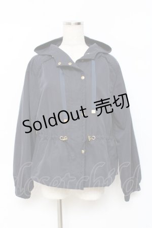 画像: axes femme / レース使いマウンテンパーカー  紺 Y-25-11-15-072-AX-TO-SZ-ZY