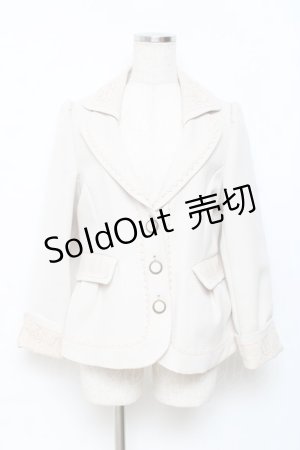 画像: axes femme / レース使いジャケット  生成り Y-25-11-15-074-AX-JA-SZ-ZY