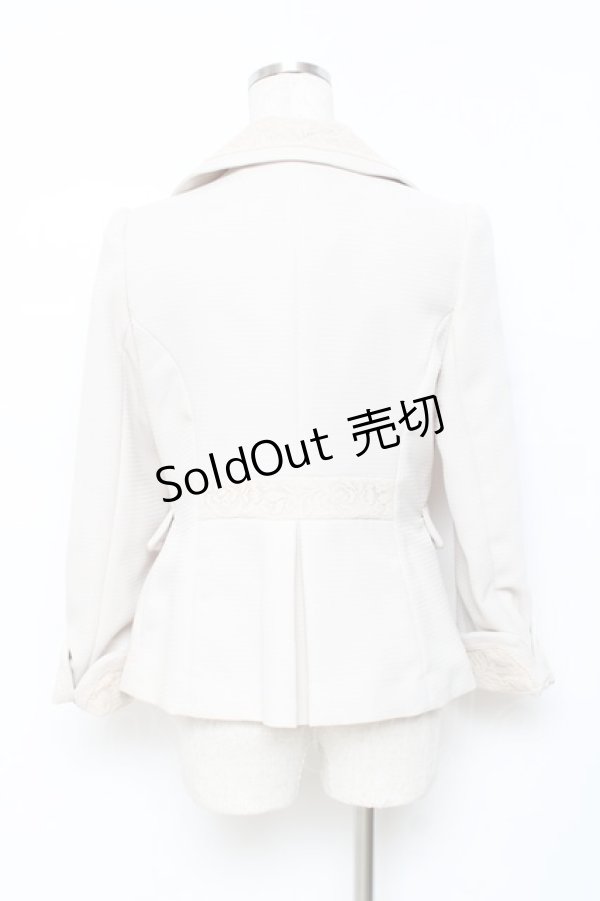 画像2: axes femme / レース使いジャケット  生成り Y-25-11-15-074-AX-JA-SZ-ZY (2)