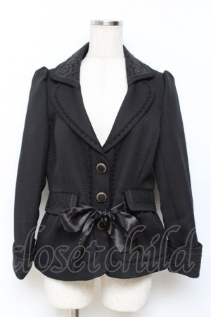 画像: axes femme / レース使いジャケット  黒 Y-25-11-15-075-AX-JA-SZ-ZY