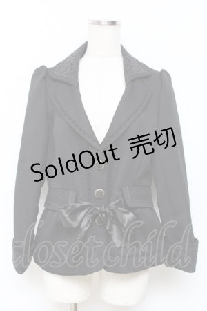 画像: axes femme / レース使いジャケット  黒 Y-25-11-15-075-AX-JA-SZ-ZY