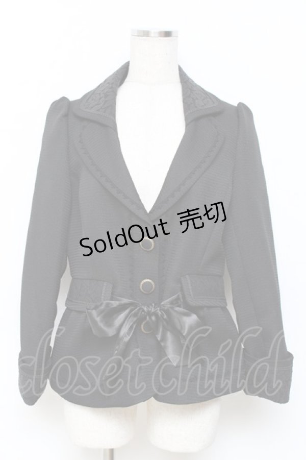 画像1: axes femme / レース使いジャケット  黒 Y-25-11-15-075-AX-JA-SZ-ZY (1)