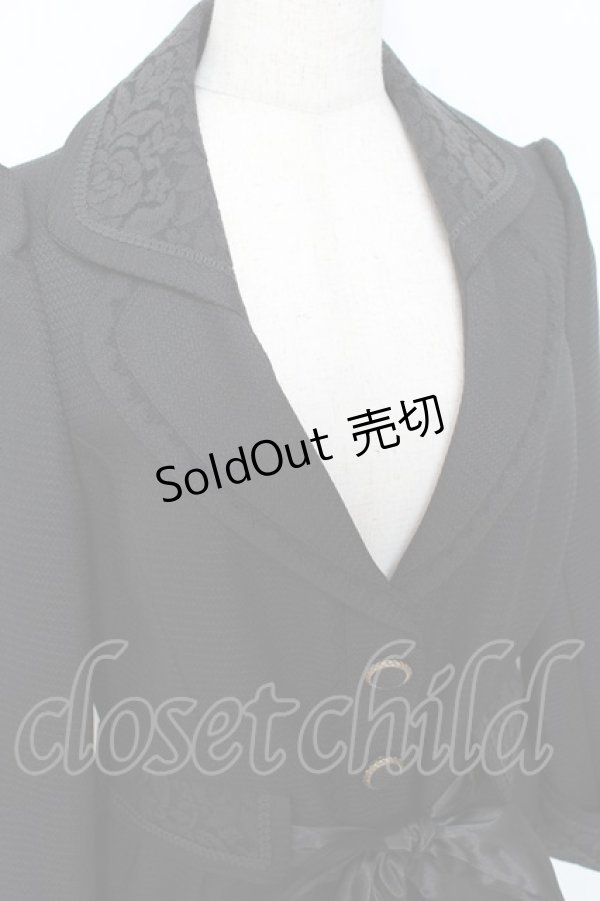 画像4: axes femme / レース使いジャケット  黒 Y-25-11-15-075-AX-JA-SZ-ZY (4)