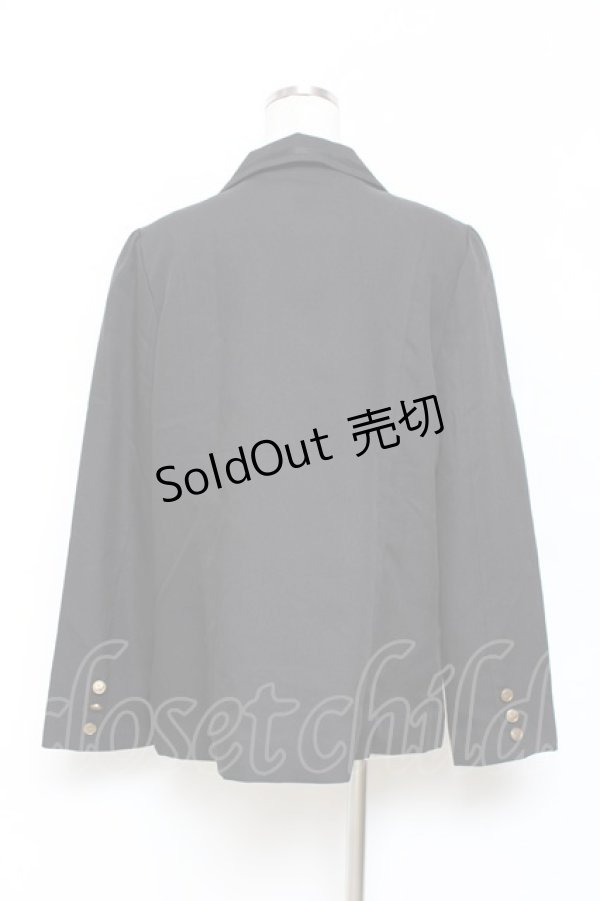 画像2: axes femme / ライン使いダブルボタンジャケット  黒 Y-25-11-15-076-AX-JA-SZ-ZI (2)