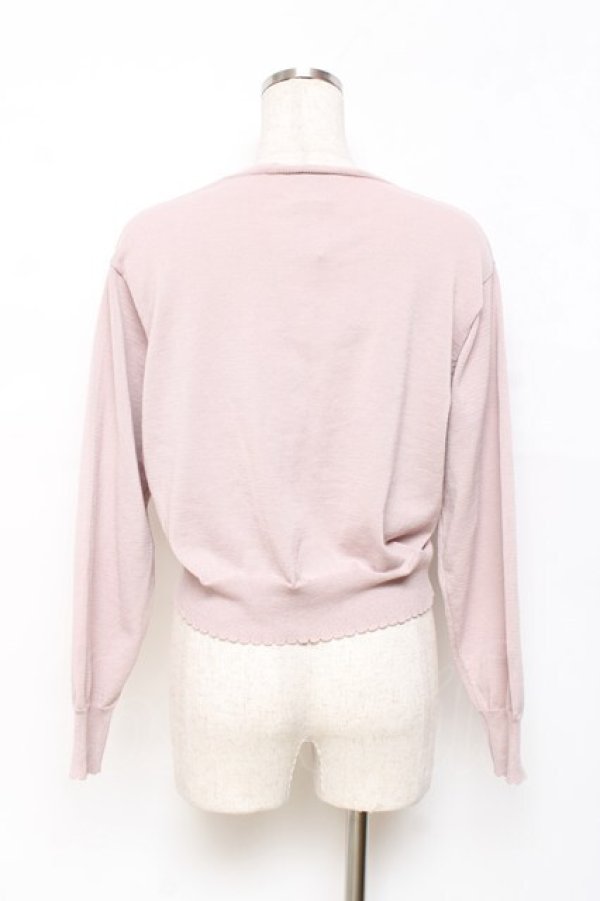 画像2: F&A / ガラス風クリアフラワー釦UVカットニットカーディガン  ピンク Y-25-11-15-077-LO-TO-SZ-ZY (2)