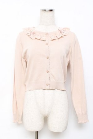 画像: m petit by misako / AOKフリルニットカーディガン S ベージュ Y-25-11-15-079-LO-TO-SZ-ZY