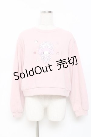 画像: m petit by misako / 裏シャギープルオーバー（マイメロディー） M 中桃 Y-25-11-15-081-LO-TO-SZ-ZY