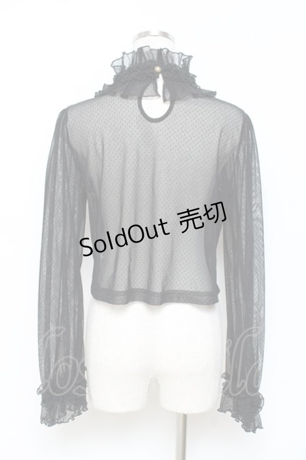 画像2: ALICE and the PIRATES / ドットチュールプルオーバー  黒 Y-25-11-15-083-PA-TO-SZ-ZY (2)