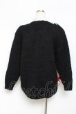 画像2: INGEBORG / カーネーションモチーフのニットカーディガン F 黒 Y-25-11-15-085-LO-TO-SZ-ZY (2)