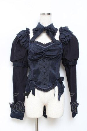 画像: Hoshibako Works / 真夜中の囁き2wayトップス  ネイビー Y-25-11-15-088-LO-TO-SZ-ZY