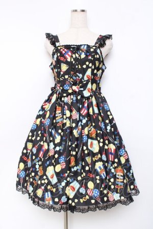 画像: Angelic Pretty / Happy Park Carnivalジャンパースカートセット(2025 Happy Pack)  黒 Y-25-11-15-089-AP-OP-SZ-ZY