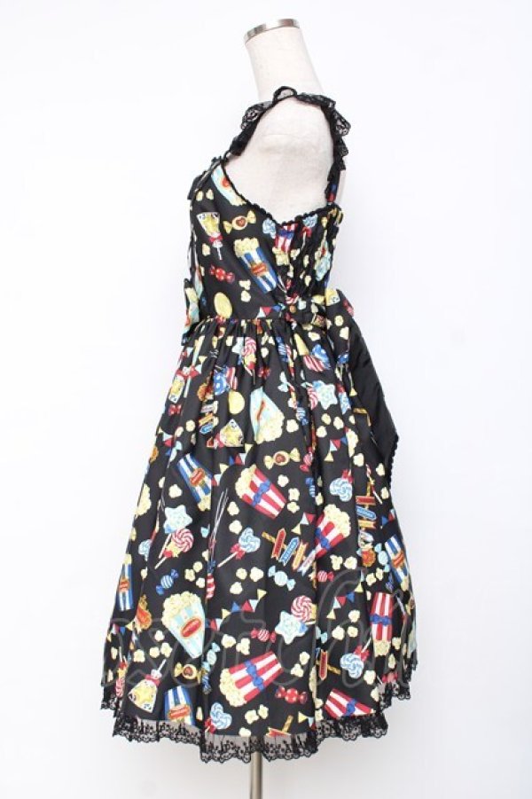 画像2: Angelic Pretty / Happy Park Carnivalジャンパースカートセット(2025 Happy Pack)  黒 Y-25-11-15-089-AP-OP-SZ-ZY (2)