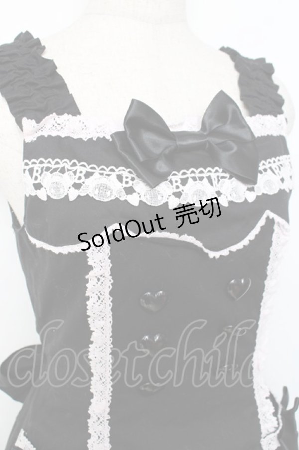 画像4: BABY, THE STARS SHINE BRIGHT / くみゃちゃんのLovely Paradeジャンパースカート  黒×ピンク Y-25-11-15-090-BA-OP-SZ-ZY (4)