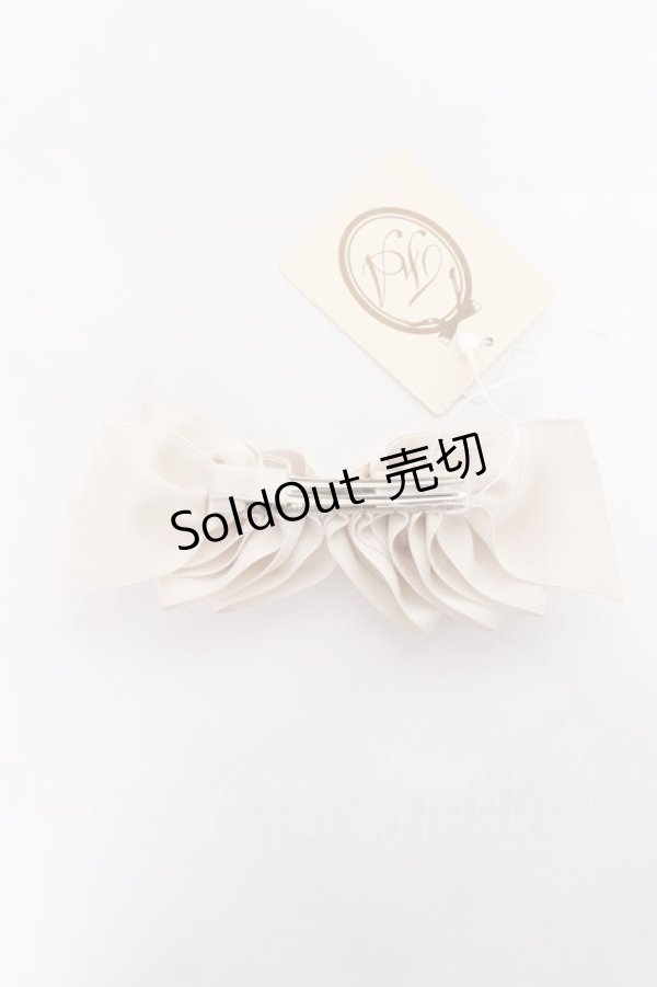 画像2: 【SALE】F＆A / リボンクリップ  アイボリー Y-25-11-15-013-LO-ZA-SZ-ZT487-F004 (2)