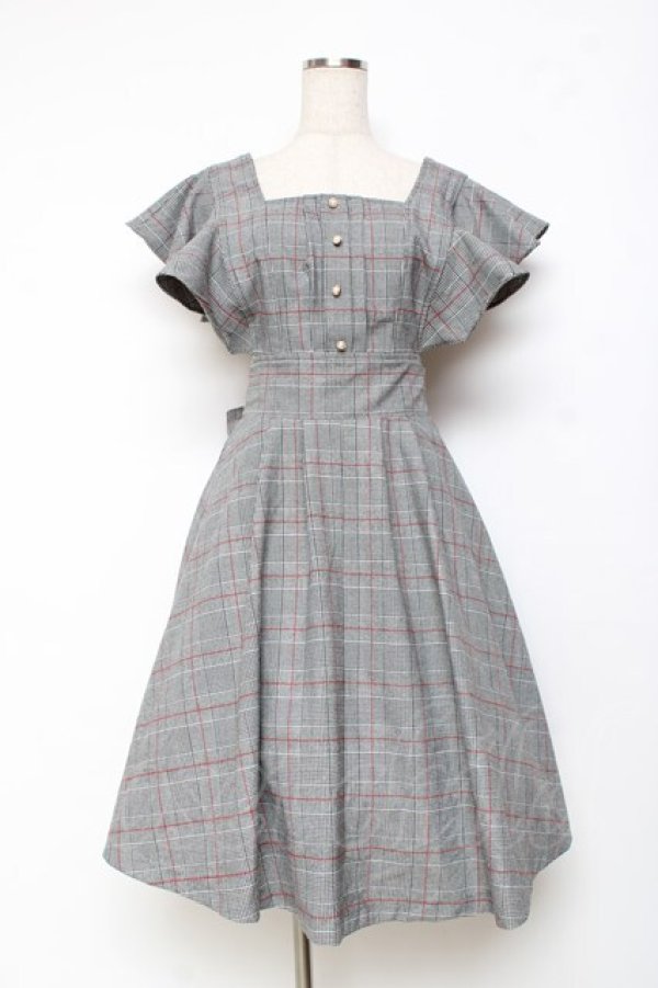 画像1: axes femme POETIQUE / ラッフルフリルワンピース M グレー Y-25-11-15-099-AX-OP-SZ-ZI (1)