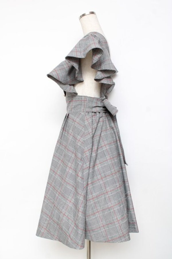 画像2: axes femme POETIQUE / ラッフルフリルワンピース M グレー Y-25-11-15-099-AX-OP-SZ-ZI (2)