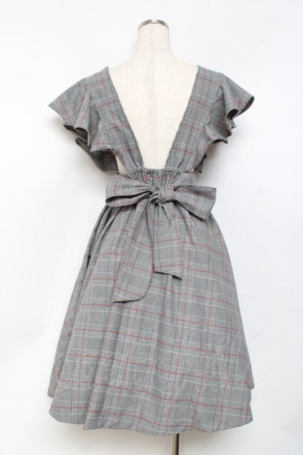 画像3: axes femme POETIQUE / ラッフルフリルワンピース M グレー Y-25-11-15-099-AX-OP-SZ-ZI (3)