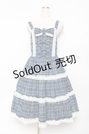 画像: axes femme kawaii / タータンチェックジャンスカ  ブルー Y-25-11-15-100-AX-OP-AS-ZY