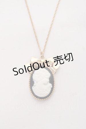 画像: m petit by misako / AMリボンネックレス  中黒 Y-25-11-15-002-LO-AC-SZ-ZY