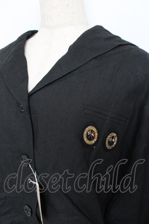 画像4: PINK HOUSE / セーラー衿ジャケット F 黒 Y-25-11-15-105-LO-JA-SZ-ZY (4)