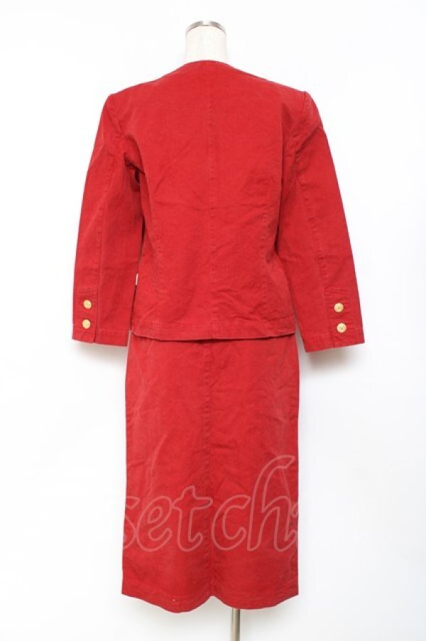画像2: INGEBORG / チェーン付きジャケット&スカート F 赤 Y-25-11-15-107-LO-JA-SZ-ZY (2)