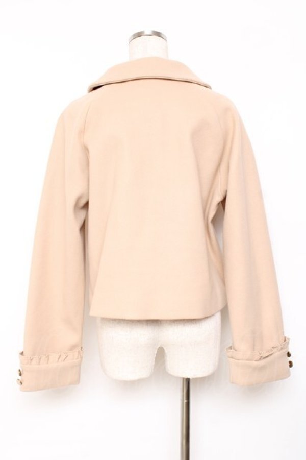 画像2: axes femme / 袖フリルピーコート  ベージュ Y-25-11-15-110-AX-CO-SZ-ZI (2)