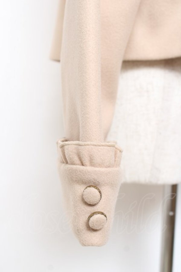 画像3: axes femme / 袖フリルピーコート  ベージュ Y-25-11-15-110-AX-CO-SZ-ZI (3)