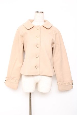 画像: axes femme / 袖フリルピーコート  ベージュ Y-25-11-15-111-AX-CO-SZ-ZY