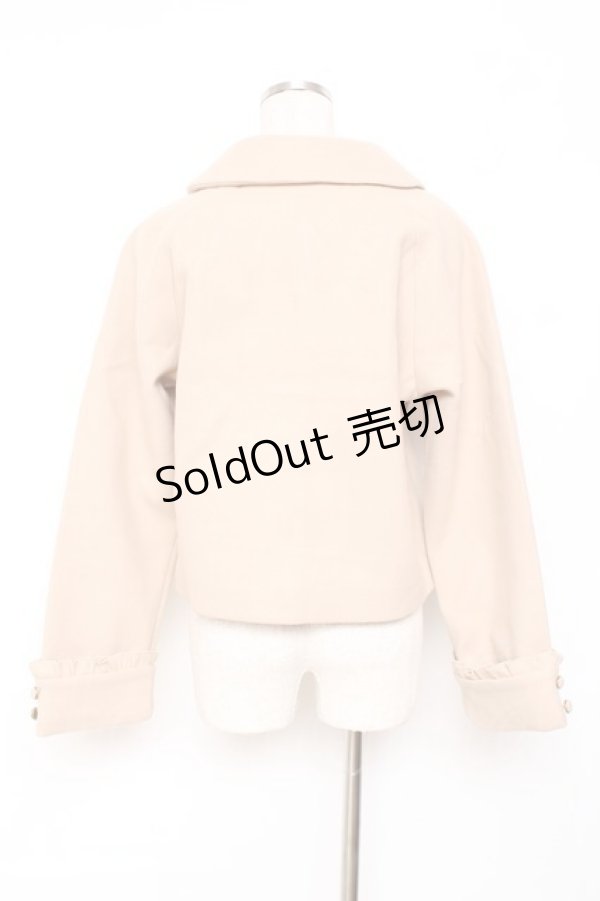 画像2: axes femme / 袖フリルピーコート  ベージュ Y-25-11-15-111-AX-CO-SZ-ZY (2)