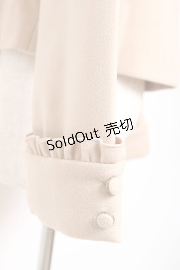 画像3: axes femme / 袖フリルピーコート  ベージュ Y-25-11-15-111-AX-CO-SZ-ZY (3)