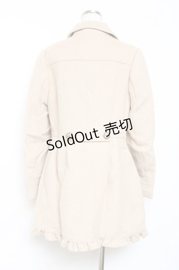 画像2: axes femme / レース配色丸襟コート  ベージュ Y-25-11-15-113-AX-CO-SZ-ZY (2)