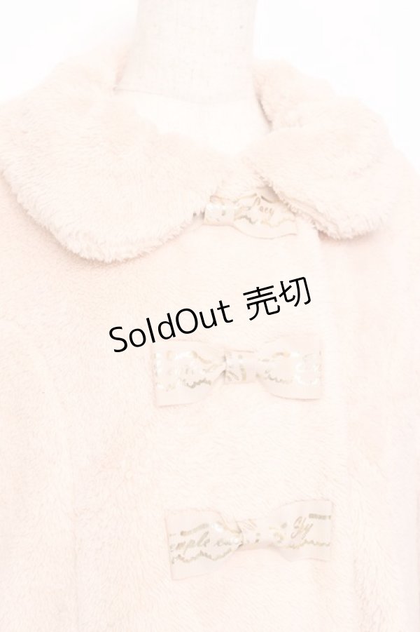 画像3: Emily Temple cute / リボンプリントファーブルゾン  ベージュ Y-25-11-15-116-ET-CO-SZ-ZY (3)