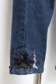 画像4: axes femme / 猫×時計刺繍デニムパンツ  デニム Y-25-11-15-119-AX-PA-SZ-ZY (4)