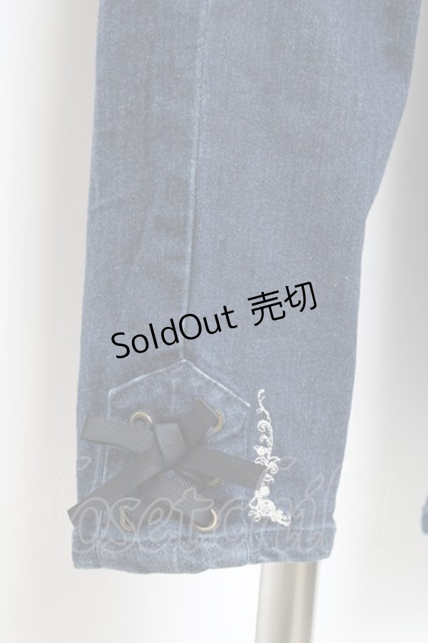 画像4: axes femme / 猫×時計刺繍デニムパンツ  デニム Y-25-11-15-119-AX-PA-SZ-ZY (4)
