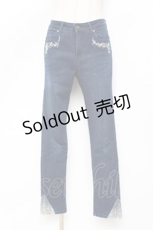 画像: axes femme / バイオリン刺繍デニム  デニム Y-25-11-15-120-AX-PA-SZ-ZY