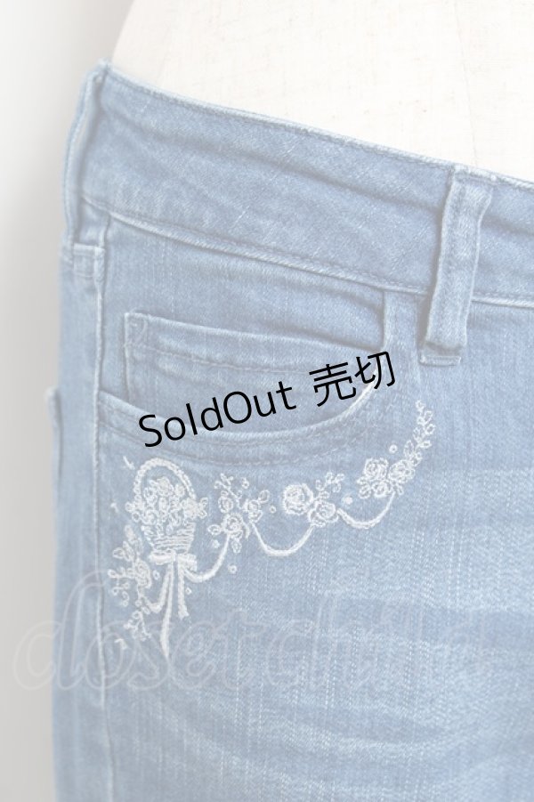 画像3: axes femme / ローズブーケ刺繍デニム  デニム Y-25-11-15-121-AX-PA-SZ-ZI (3)