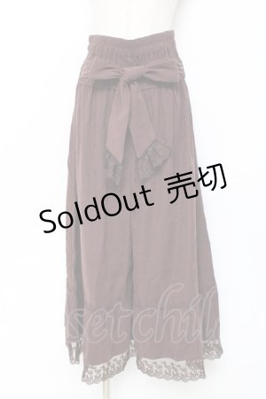 画像: axes femme / 2WAYガウチョパンツ  ブラウン Y-25-11-15-123-AX-PA-SZ-ZI