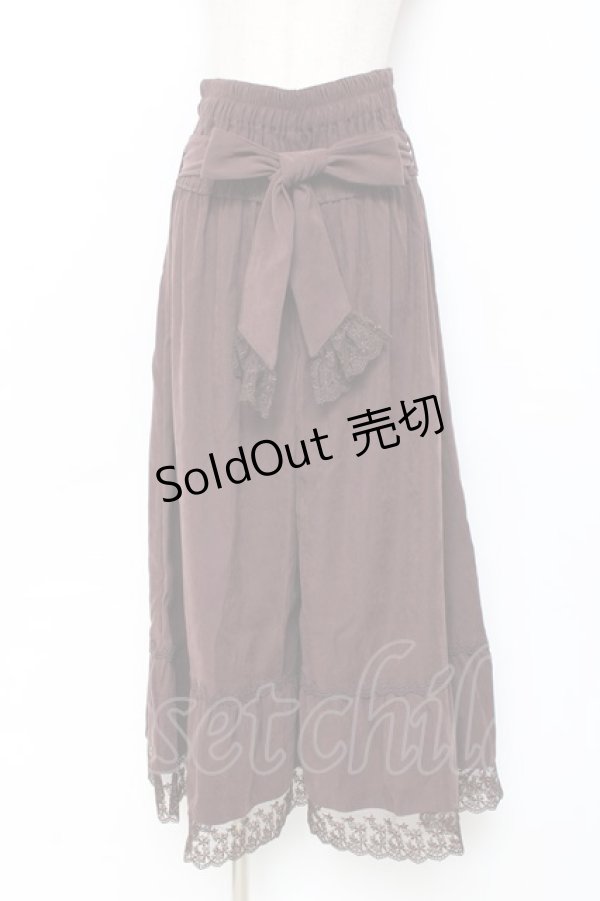 画像1: axes femme / 2WAYガウチョパンツ  ブラウン Y-25-11-15-123-AX-PA-SZ-ZI (1)