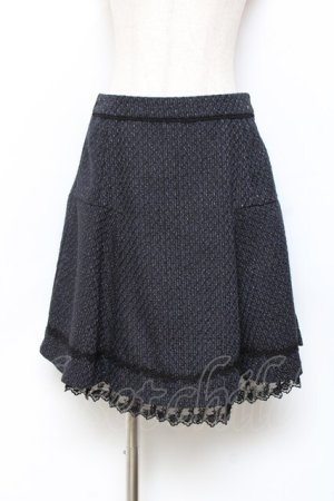 画像: axes femme / ラメツイードスカート  紺 Y-25-11-15-128-AX-SK-SZ-ZY