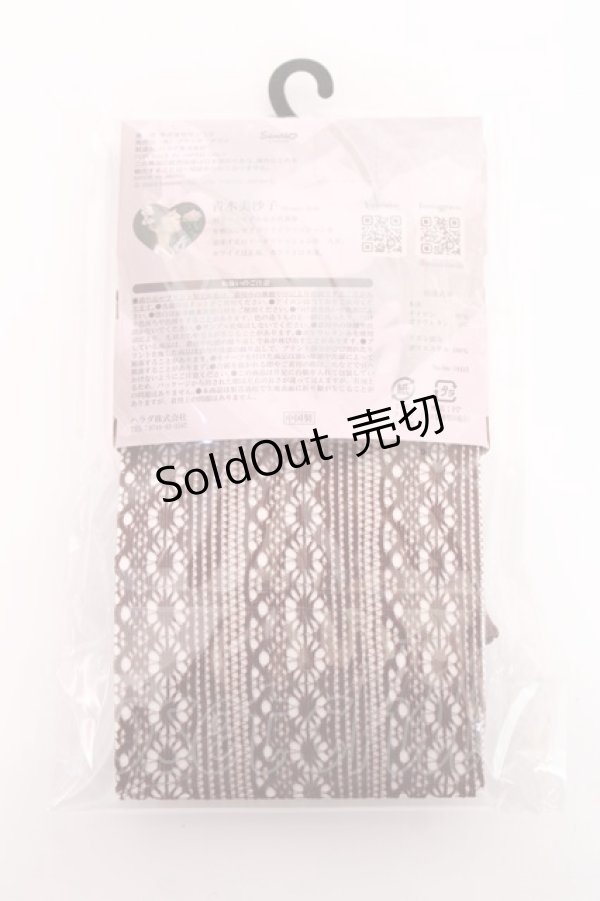 画像2: m petit by misako / AMキティリボンタイツ M-L 中茶 Y-25-11-15-019-LO-ZA-SZ-ZY (2)