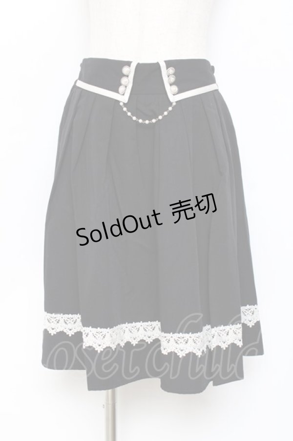 画像1: axes femme / パールデザインスカート  黒 Y-25-11-15-129-AX-SK-SZ-ZI (1)