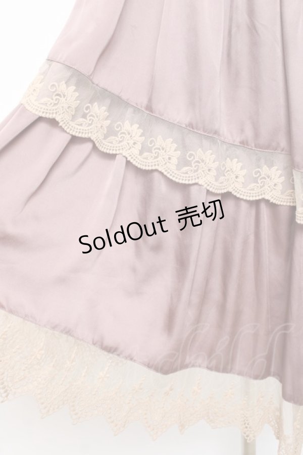 画像4: axes femme / サテンイレヘムスカート  アワピンク Y-25-11-15-130-AX-SK-SZ-ZY (4)