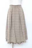 画像1: axes femme / チェック柄バッスル風スカート  ブラウン Y-25-11-15-132-AX-SK-SZ-ZI (1)