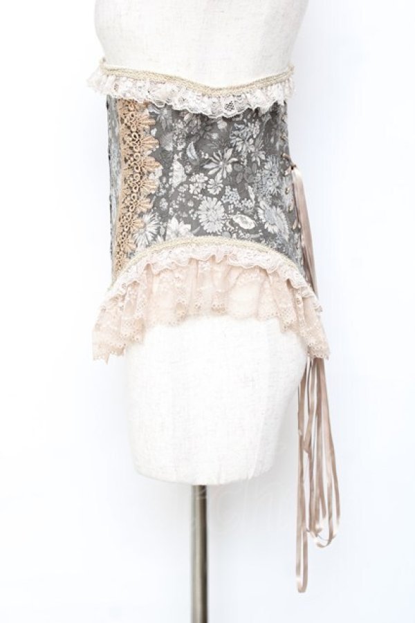 画像2: PrivateSquare. / ボタニストショートコルセット  カーキ Y-25-11-15-138-LO-ZA-SZ-ZY (2)